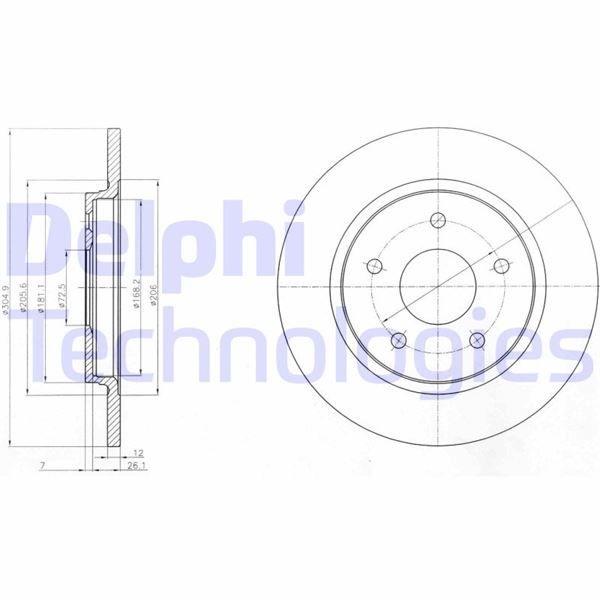ARKA FREN DISKI FIAT FREEMONT 11 15 CHRSYLER GRAND VOYAGER 08 DODGE JOURNEY 08