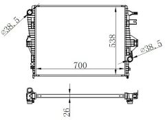 RADYATOR BRAZİNG MT 700X538X26 Q7/TOUAREG 3.0 D 2010 /CAYENNE 3.0D 10 65297