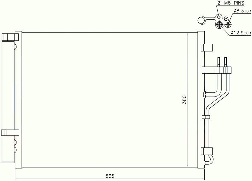 KLİMA BRAZİNG CONDENSER A/M İX35 2.0 CRDI 09 / SPORTAGE 2.0 CRDI 09
