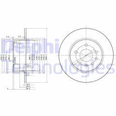 ARKA FREN AYNASI VECTRA B 96-02 SAAB 900 93-03 286 x 10 x 5DL DOLU 5084751-5391578-90495269