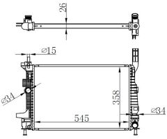 MOTOR SU RADYATORU FOCUS III 1.5TDCI 1.6TDCI 95PS 115PS 12 YENI CONNECT 14 1.5TDCI 1.6 TDCI OLCU 545 358 26