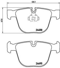 ARKA BALATA BMW X5 F15 85 SDRİVE 25D 30D13 E71 E72 X6 09 F16 F86 XDRİVE30D 35İ 40D 50İ M50D14