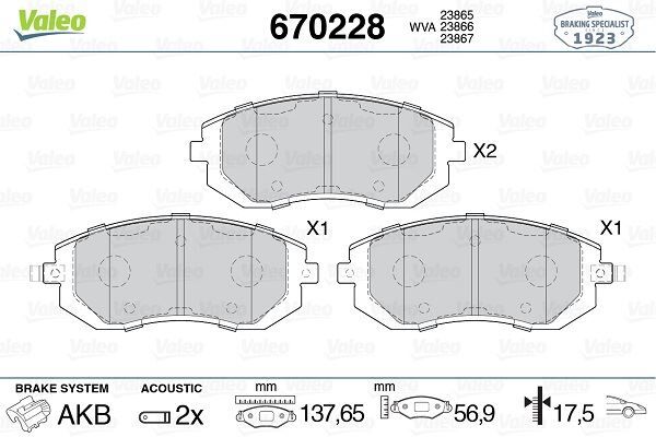 ÖN BALATA FORESTER 08-13 IMPREZA 08-12 LEGACY 12-14 XV12