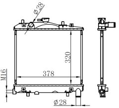 RADYATOR BRAZİNG MT 320X378X26 PRİDE 1.1/1.3 93- 62505