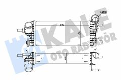 TURBO RADYATÖRÜ FORD C-MAx II 11 FOCUS III 11-17 GRAND C-MAx-COURIER 14 TOURNEO CONNECT 13 1.0ECOBOOST BRAZING 343x158x64 CV619L440VD
