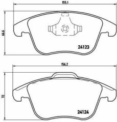 ON FREN BALATASI EVOQUE 12-18 FREELANDER 2 06-14 / MONDEO IV 07 / S MAX GALAXY 07 VOLVO S60 II 1.5 T3 15 18 S80 II 2.0 08 12 V60 I 11 15 V70 III 09 15 XC70 II 09 12