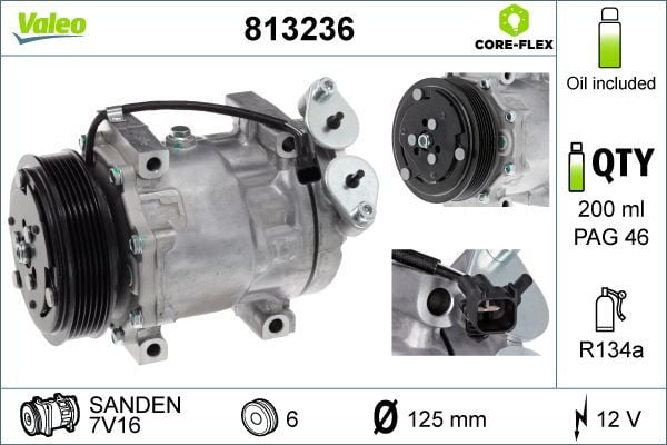 KLIMA KOMPRESORU FOCUS II 1.6TDCI C MAX 1.6TDCI 07 MAZDA 3 1.6CDI VOLVO S40 1.6D 2.4 D5 00 012 C30 1.6D 2.0D 05 12 D5 V50 1.6D -2.0D 2.4 D5 05 12