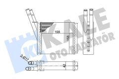 KALORİFER ISUZU D-MAX I-SPACECAB-TFR-TFS-TROOPER II-TROOPER III-OPEL CAMPO-MONTEREY A HEATER CORE AL/MKNK158X158X42