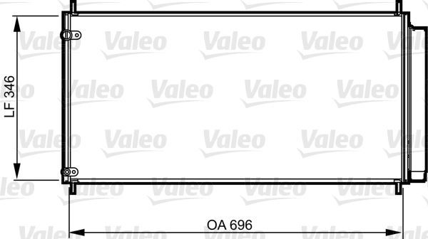 KLİMA KONDENSERİ KURUTUCU İLE AURIS-COROLLA 07 VERSO 09 2.0-2.2D-4D 1ADFTV-DCR 696x346x16
