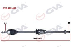KOMPLE AKS SAĞ MEGANE IV 1.5DCI 16- EURO6 A-T 1000mm