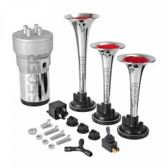 KORNA KOMPRESÖRLÜ ÜÇ PLASTİK BORULU 24V KROM RENKLİ