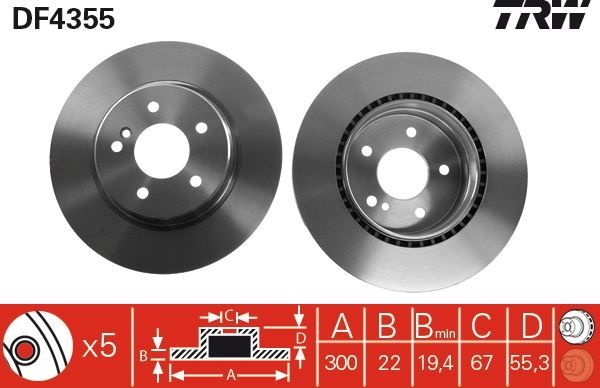 FREN DISKI ARKA MERCEDES W202 W203 CL203 S203 C208 C209 A208 A209 W210 R170