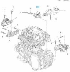 OTOMATİK ŞANZIMAN BRAKETİ ARKA OPEL ASTRA K 16 22
