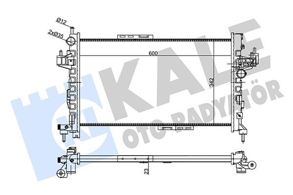 SU RADYATÖRÜ OPEL CORSA C-COMBO-TIGRA 1.3 1.7 CDTI 03 MT AC MEKANİK 600x342x23 24466780-93177424-93177593