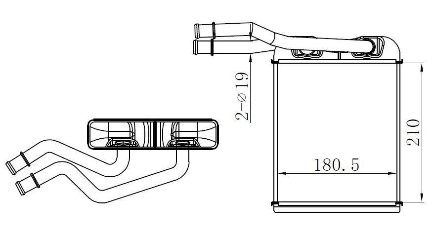KALORİFER RADYATÖRÜ BRAZİNG VW TOUAREG 02 AUDİ Q7 10 210X190X26 OTO.-MEK.