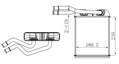 KALORİFER RADYATÖRÜ BRAZİNG VW TOUAREG 02 AUDİ Q7 10 210X190X26 OTO.-MEK.