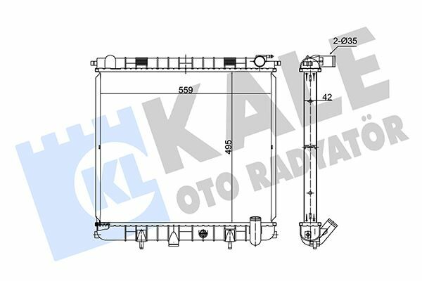 RADYATÖR LAND ROVER RANGE ROVER 4.0I 4.6I 98 MT AC-NAC BRAZING 495X559X42 SU RADYATÖRÜ