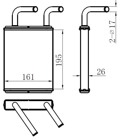 KALORİFER BRAZİNG HEATER A/M 195X161X26 GRAND VİTARA