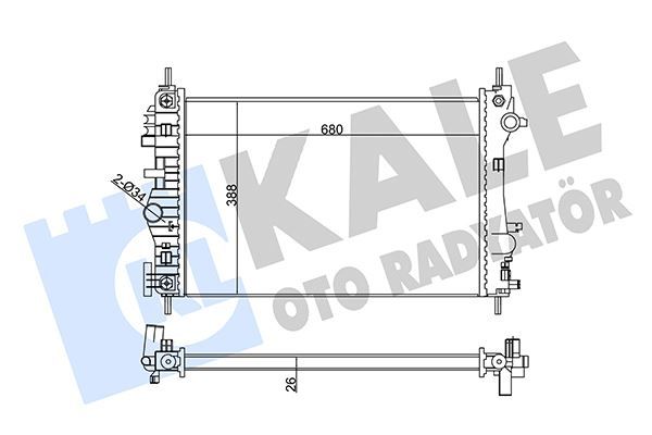 RADYATÖR INSIGNIA AL/PL/BRZ 680x398x26