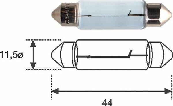 AMPUL - C10W 12V LONG
