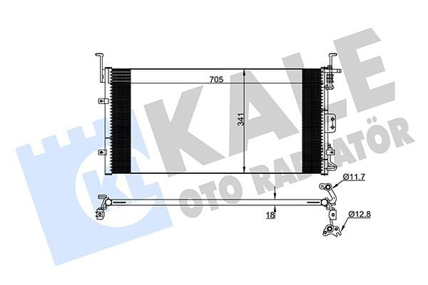 KLİMA KONDENSERİ HYUNDAI SONATA IV-XG AL/AL 703x350x18