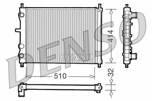 RADİATOR. ENGİNE COOLİNG FIAT BRAVA 95-02