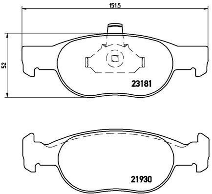 ÖN DİSK FREN BALATASI FIAT PUNTO 1.2/1.7D 04/97 - 04/06 FIAT PUNTO CABRİO 1.2 04/97 - 06/00