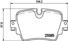 DİSK FREN BALATASI ARKA JAGUAR F-TYPE 3.0-5.0 10-12 XJ 2.0-3.0-3.0D-5.0 07-09