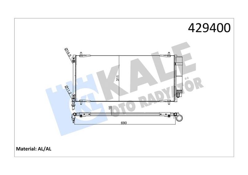 KONDENSER AL/BRZ C5 II-C6-PEUGEOT 407/607