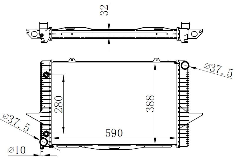 RADYATOR BRAZİNG AT 590X388X32 850 91 / S70 96 / V70 96 65535A-8601354-8601358