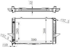 RADYATOR BRAZİNG AT 590X388X32 850 91 / S70 96 / V70 96 65535A-8601354-8601358
