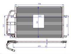 KLİMA KONDENSERİ ESCORT V-VI 1.4 CFI-1.4EFI-1.8 EFI-1.8 TD-2.0i 90 510x375x16