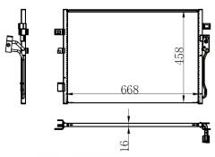 KLİMA BRAZİNG CONDENSER A/M 690X460X16 FREEMONT 2011 940342