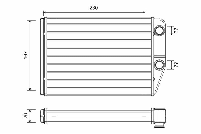 KALORİFER RADYATÖRÜ PEUGEOT BOXER III CITROEN JUMPER FIAT DUCATO III 06 230X163X26