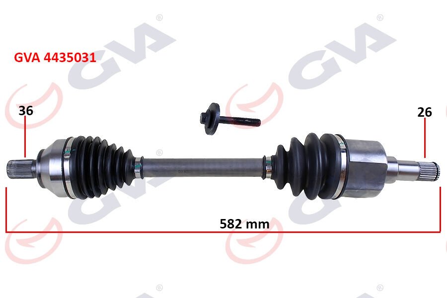 ÖN AKS KOMPLE SOL FORD FOCUS II 1.6TDCİ 04 11-CMAX 1.6TDCİ 04 11 VOLVO S40 II 04 12 S40 II 544 05 12 V50 545 05 12 1.6D-1.8-2.0D 26X36X583MM