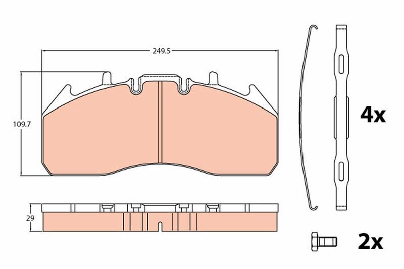 DİSK BALATA ÖN RENAULT TRUCKS C-D-MAGNUM-PREMIUM 2 VOLVO 7700-8500-8700-9700-9900-FE-FE II-FH-FH16 06-11
