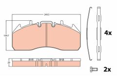 DİSK BALATA ÖN RENAULT TRUCKS C-D-MAGNUM-PREMIUM 2 VOLVO 7700-8500-8700-9700-9900-FE-FE II-FH-FH16 06-11