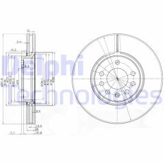 ÖN FREN AYNASI VECTRA C-SIGNUM 03 SAAB 9.3 02 1.8 2.0 16V 2.2. 3.0 302x28x7DLxHAVALI