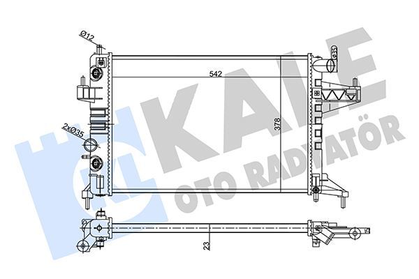 SU RADYATÖRÜ OPEL CORSA C-TIGRA 1.4 1.8 00 Z14XE AT AC MEKANİK 542x378x23