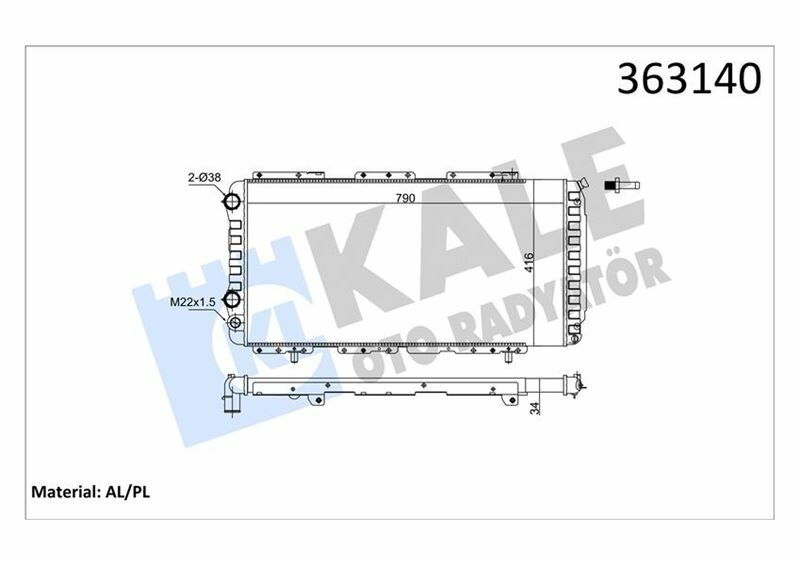 BRAZING VERSİYONU KL344340 PEUGEOT BOXER - CITROEN JUMPER - FIAT DUCATO 244 2.0JTD 02 06 MT M EKANİK 790X416X34 SU RADYATÖRÜ