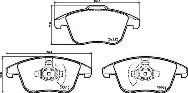 ÖN DİSK FREN BALATASI FORD MONDEO 1.0/1.5/1.5D/2.0/2.0D 09/14