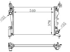 RADYATÖR BRAZİNG GRANDE PUNTO 1.2-1.4 1.4 16V 05 AC KLİMALI MEK OTOM 540x378x23