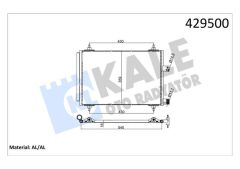 KONDENSER AL/BRZ CITROEN C5 04 C6 05 407 04 1.8-2.0-2.2-3.0-1.6HDI-2.0HDI-2.2HDI