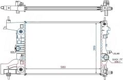 RADYATOR BRAZİNG AT 580X378X16 ASTRA J 1.6İ 2009 630728