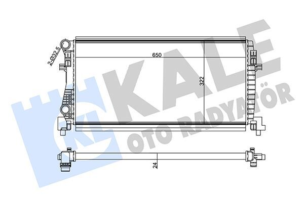 RADYATÖR GOLF VII-A3-LEON-OCTAVIA 1.2 TFSİ-1.6 TDİ 13 650x322x23 MRK/OTOM
