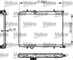 RADYATÖR P307 00 P308-PARTNER TEPEE-BERLINGO 08 C4 04 XSARA 97-05 MEK AC /- 562.5x379.2x18