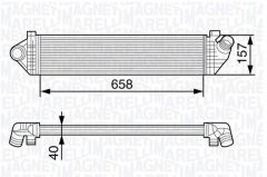 TURBO RADYATÖRÜ INTERCOOLER VOLVO C30 06-12 -S40 04 V50 04 1.6D-2.0D- C70 2.0D 08 658x157