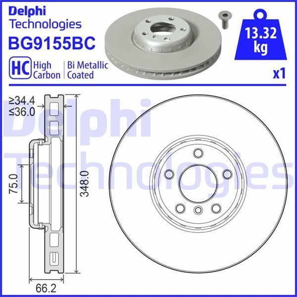 FREN DİSKİ Bİ-METALİK ALÜMİNYUM GÖVDELİ TEKLİ ÖN BMW 5 SERİES.6 SERİES.7 SERİES 02/2008-10/2018