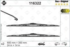 SWF X2 600 350 MM OPEL VAUXHALL KARL 06.2015 SWF KONVANSİYONEL TİP SİLECEK BİNEK
