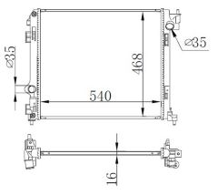 RADYATOR BRAZİNG MT 540X468X16 QASHQAİ 1.2/1.6 DCİ 2013 68786